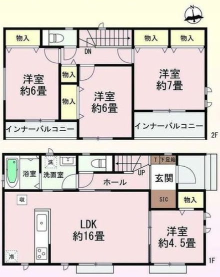【区画図】 | 前橋市南町新築　4LDK・全室南向き！