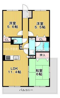 【間取り】 | セントレアカマⅢ