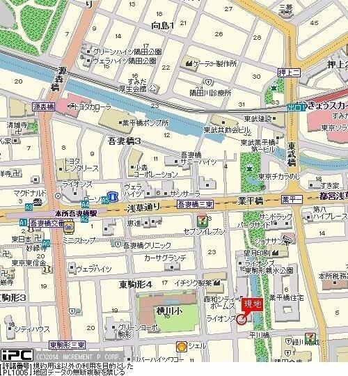 ライオンズマンション東駒形の地図