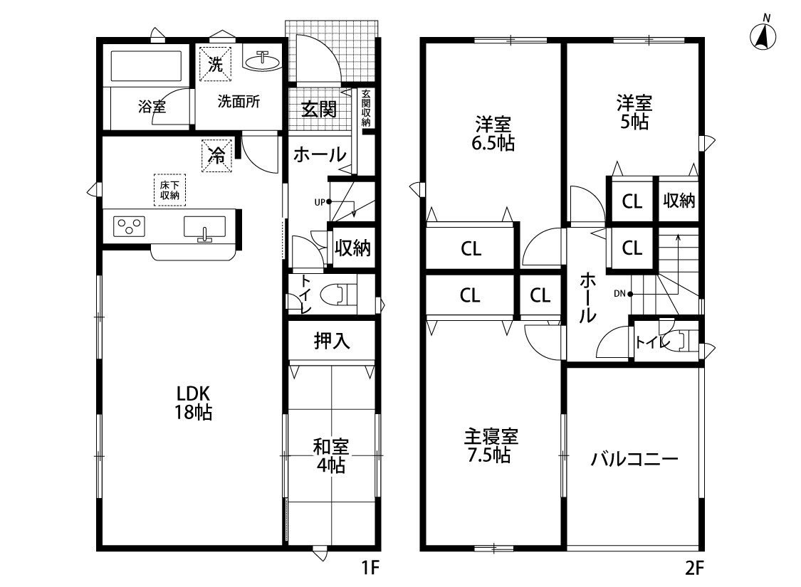 門真市江端町　2号棟の間取り