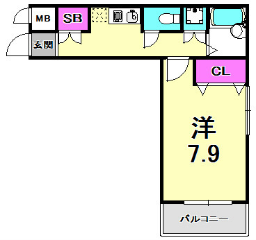 カーサ神戸下山手の間取り