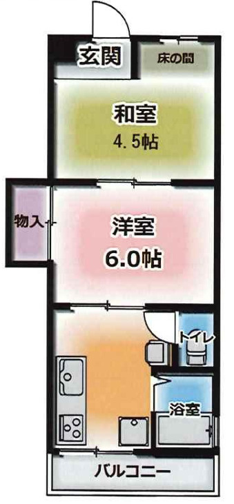 嶋田ハイツの間取り