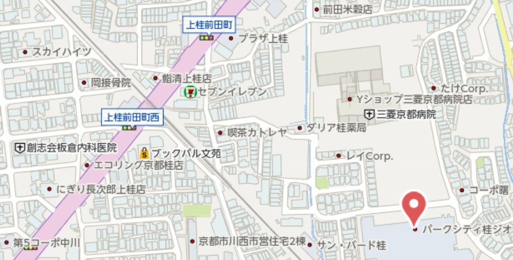 パークシティ桂ジオ　1階の地図