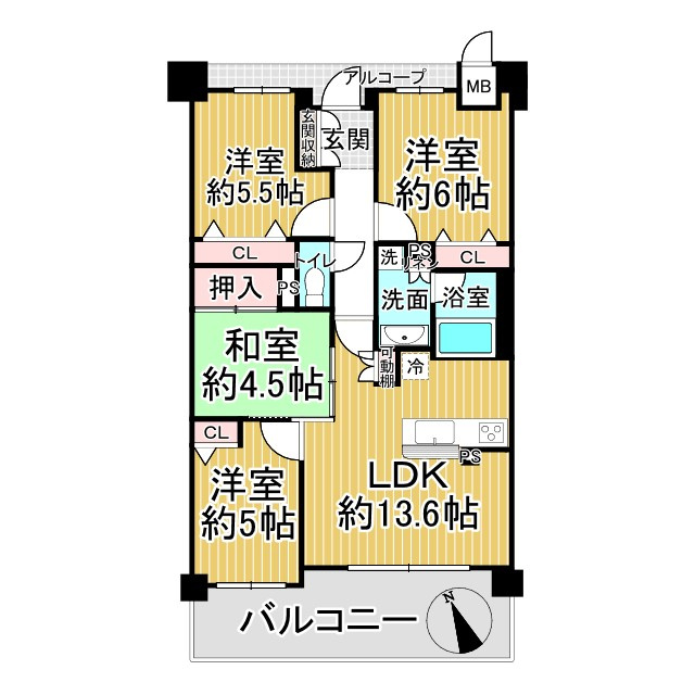 プレサンスロジェ洛北の間取り
