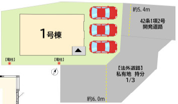 小倉南区長行西1丁目2期の区画図