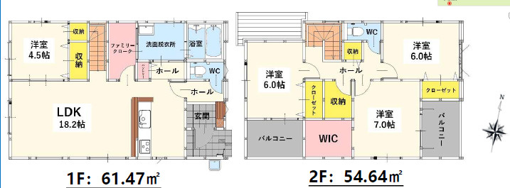 小倉南区長行西1丁目2期の間取り