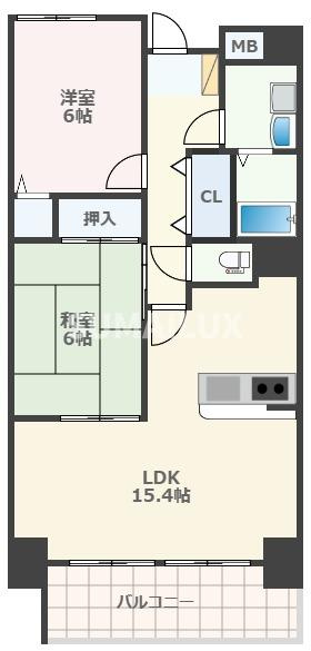 フラワーマンション城西の間取り