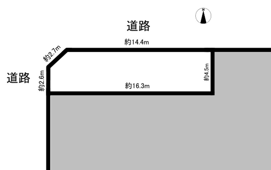 中川区外新町一丁目　売地の土地図|区画図　※図面と現況が異なる場合は現況優先といたします。