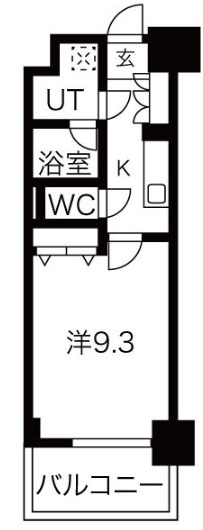 大阪市中央区安堂寺町２丁目の賃貸マンションの間取り
