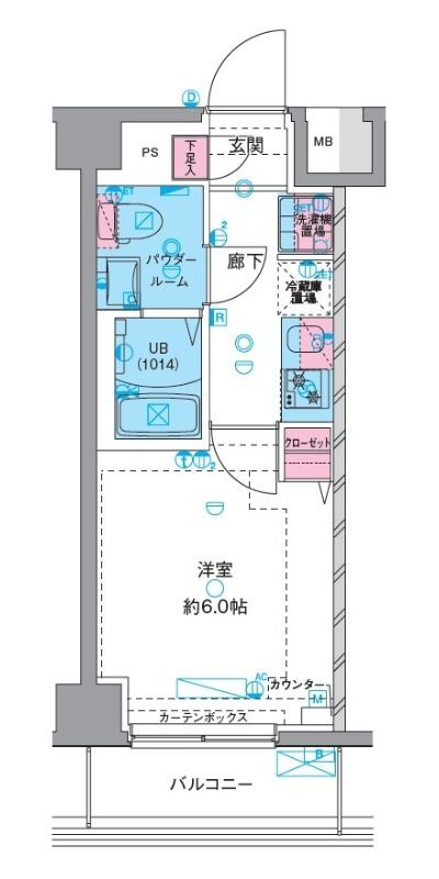 ジェノヴィアお花茶屋Ⅱスカイガーデンの間取り|間取りです。