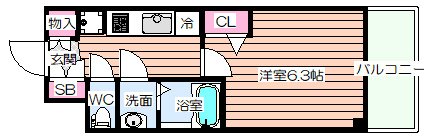 【間取り】 | プレサンス大手前ピリオド
