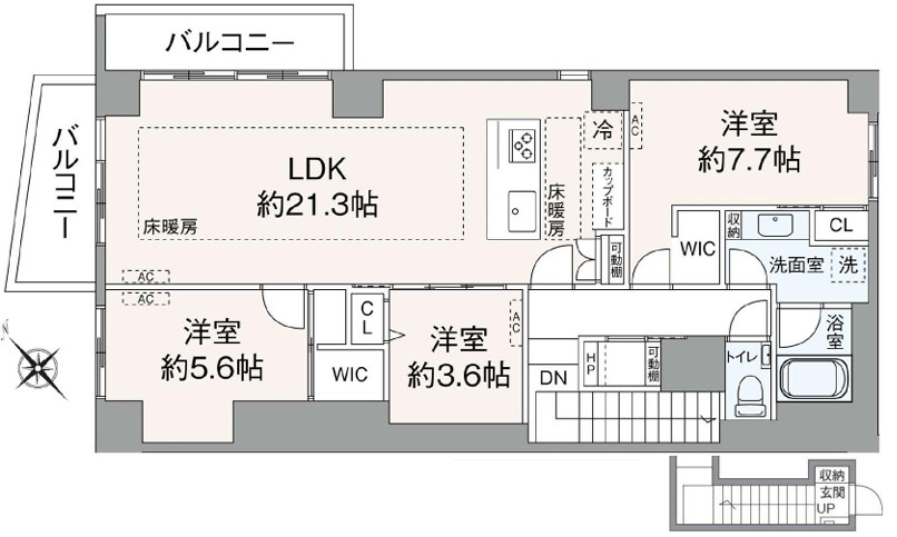 クレセントマンションの間取り