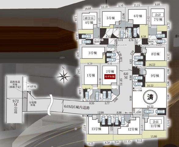 グラファーレ船橋市二和東1丁目11期の区画図