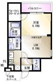 フジパレスsun eight 1の間取り