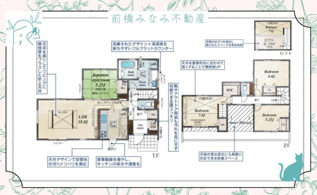 【新築】藤岡市藤岡　４号棟(全４棟)　ブルーミングガーデン　新築建売分譲の間取り