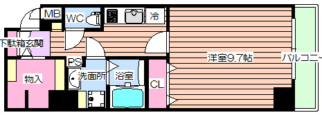 【間取り】 | プレサンス北浜ラ・フェスタ