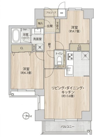 【間取り】 | アルス横浜台町 | 間取りです