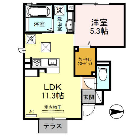 ピーチヒロハタの間取り