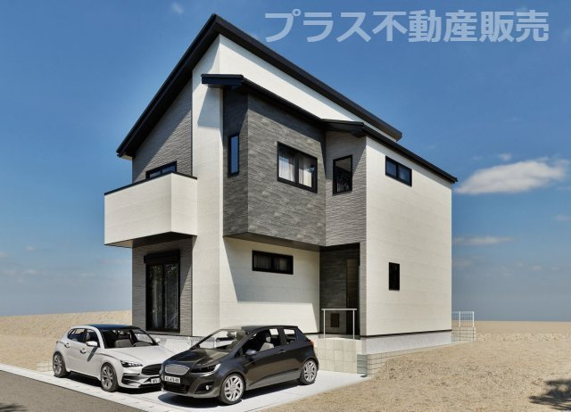 【外観】 | 福岡市城南区茶山4丁目1期　2号棟（全2棟）【仲介手数料無料・0円】 | 完成イメージの外観パースです。