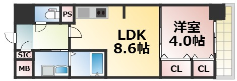 【間取り】 | リアライズ小路駅前　仲介手数料無料