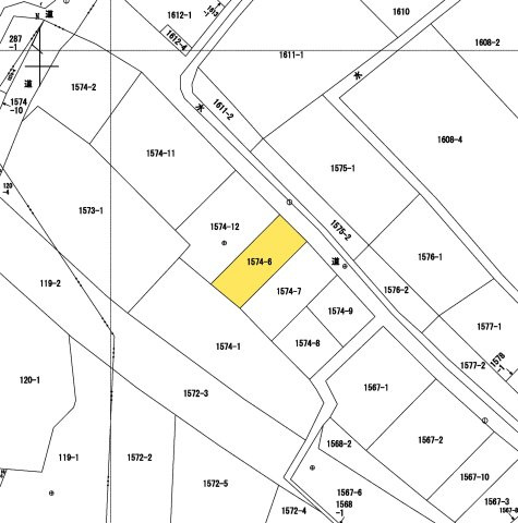 【土地図】 | 太田市内ケ島町1574-6　売地