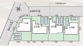 【仲介手数料無料】狭山市広瀬台１２期　全４棟　４号棟　新築住宅は西武ハウジングの区画図