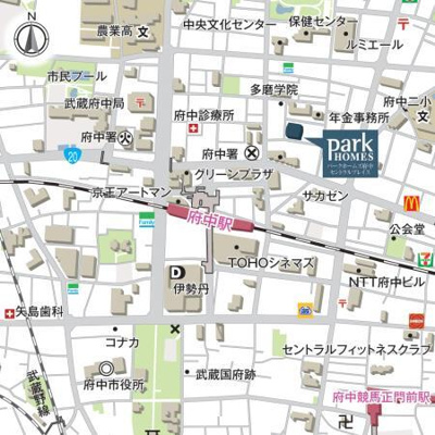 【地図】 | パークホームズ府中セントラルプレイス