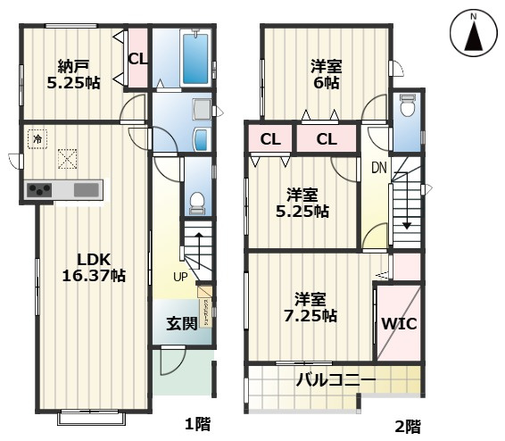名東区猪子石2丁目｜名古屋市の戸建ならホームアップの間取り|間取図