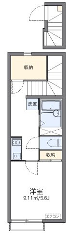 【賃貸アパート】レオネクストｗｅｓｔｒｏａｄの間取り