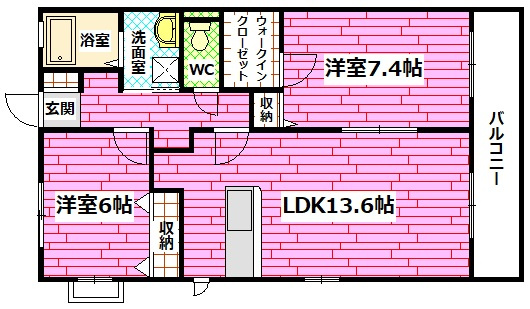 グランマスト府中本町　A棟の間取り