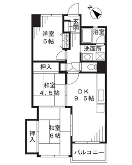 【間取り】 | アミティハイツ第2大久保