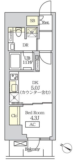 【間取り】 | コスモグラシア新宿西早稲田