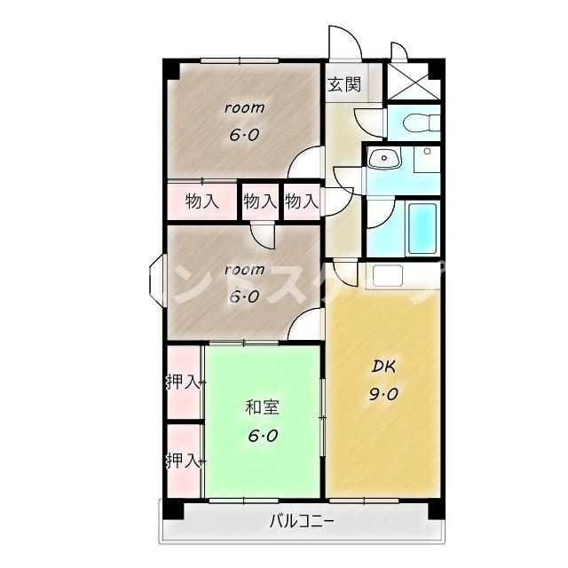 ラルジェ中里の間取り|高崎、前橋のお部屋探しはエンドスケープまで！お客様の理想お聞かせ下さい♪