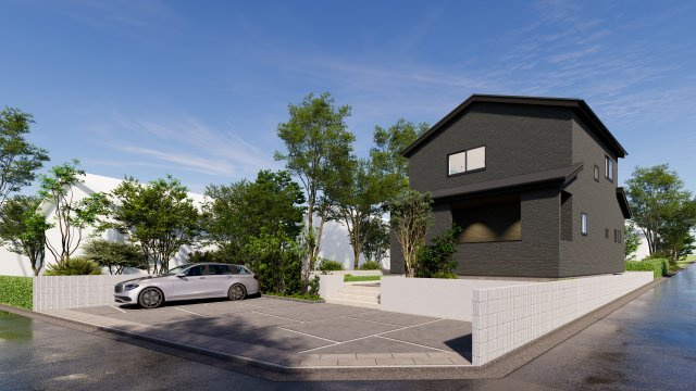 佐久市鳴瀬の外観パース|ローン相談お任せください！！お問合せは＜Tel 026-477-7419＞まで♪