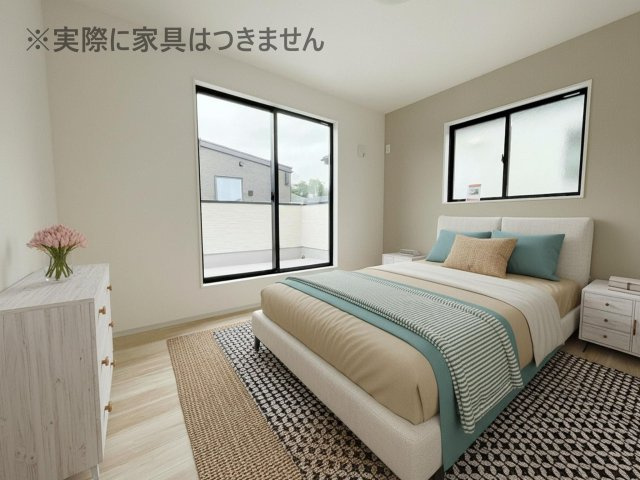 新築戸建・新築建売　郡山市大槻町17期　柴宮小・第一中の玄関|郵便受けやカメラ付きインターホン、人感性んさー付き玄関灯がついている玄関です！
