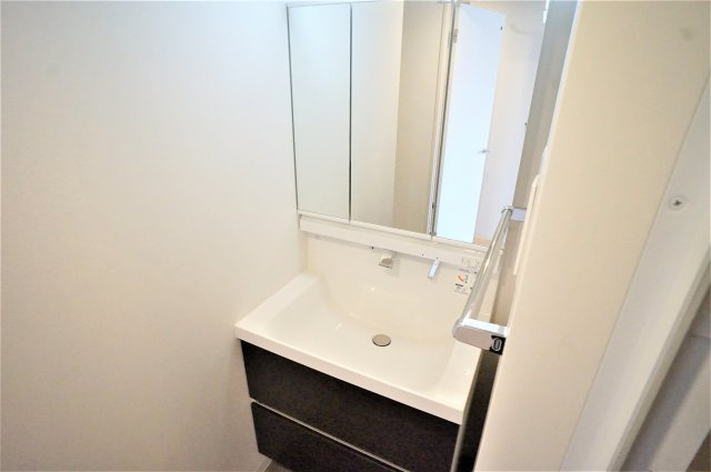 習志野市鷺沼台４丁目の賃貸マンションの独立洗面台|朝など便利なシャンプードレッサーです