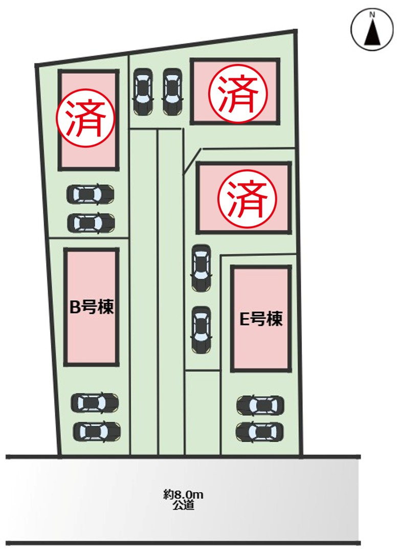 名東区猪子石2丁目｜名古屋市の戸建ならホームアップの区画図