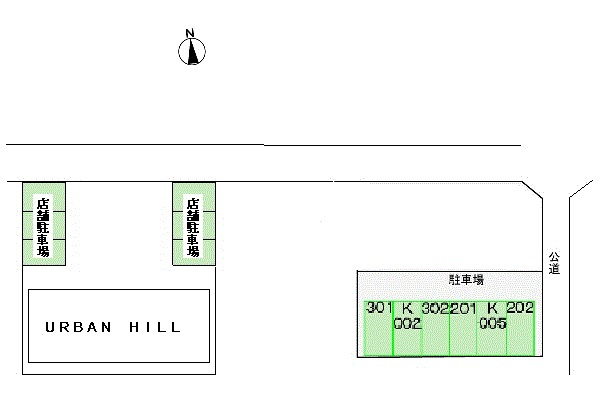 URBAN HILLの駐車場