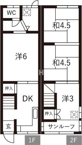 長居1丁目借家の間取り