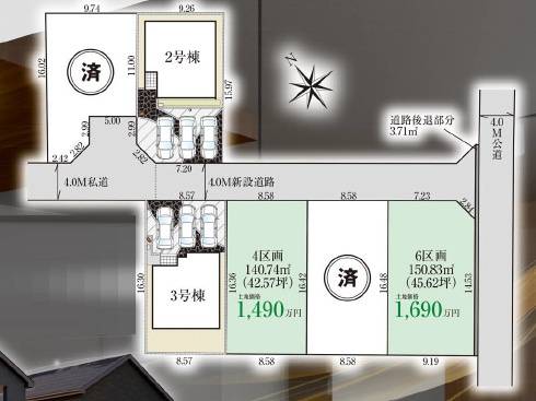 グラファーレ千葉市若葉区愛生町２期の区画図