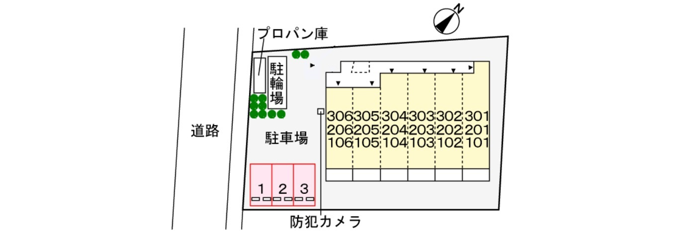 クルールの区画図|駐車場