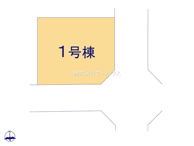 練馬区土支田3丁目　東南角地×土地34坪　限定1棟の区画図