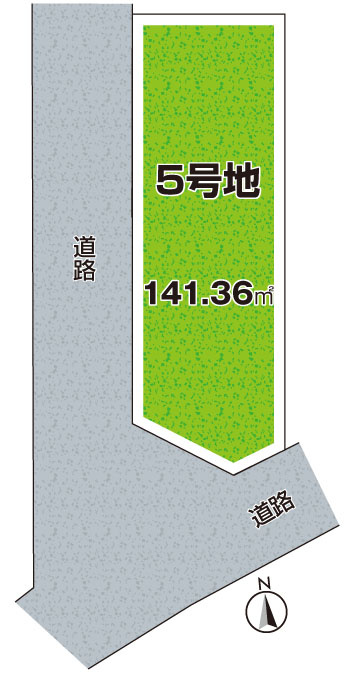 枚方市香里ケ丘　売土地の土地図|5号地