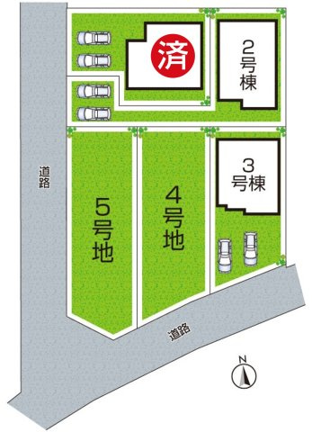 ■枚方市香里ケ丘　売土地の区画図|全2区画