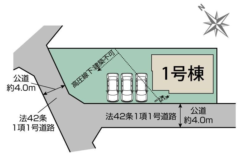川越市南大塚5丁目　全1棟　新築戸建の区画図|2026/6/4撮影
