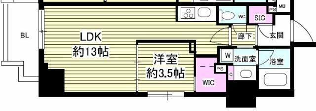 ミリアレジデンス根岸柳通りの間取り