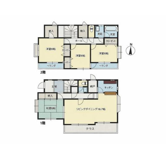 稲敷郡阿見町阿見　中古戸建の間取り