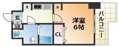 エステムコート神戸ハーバーランド前Ⅵピクシスの間取り