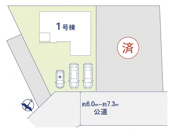 [新築住宅] 熊谷市玉井南 1期 全2棟の区画図
