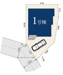 海老名市上今泉6丁目　新築戸建の区画図